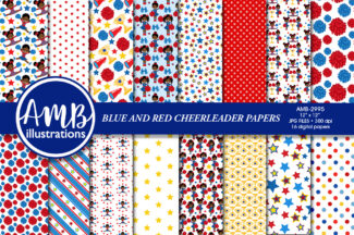Cheerleader blue and red paper pack