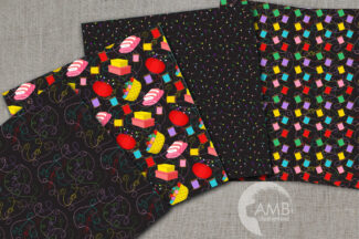 Sewing and Seamstress Paper Patterns in Black