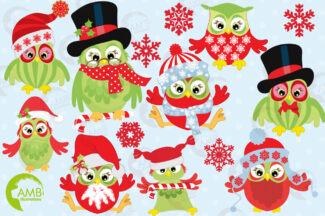 Christmas Holiday Owls