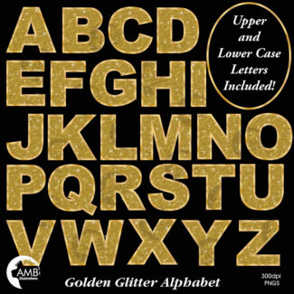 Gold Glitter Bokeh Alphabet