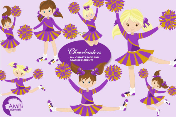 Purple and Gold Cheerleaders