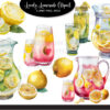Lovely Lemonade Watercolors Clipart