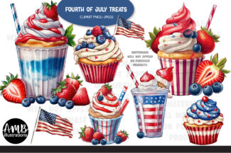 Fourth of July Sweet Treats Clipart