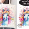 Magical Unicorn Clipart Watercolor Clipart. Rustic and romantic in style.