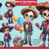 Day of the Dead Clipart Boys Watercolors amb-5044