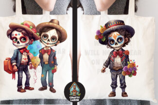 Day of the Dead Clipart Boys Watercolors amb-5044