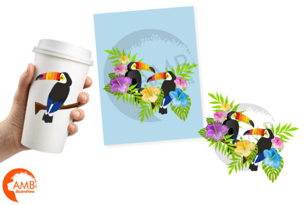 Rainbow Beak Toucan Clipart