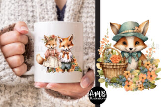 Adorable Vintage Foxes