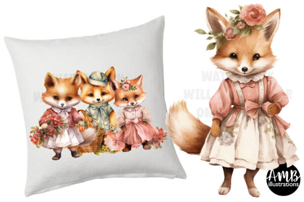 Adorable Vintage Foxes
