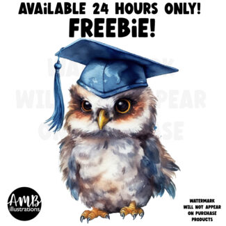 Graduation Owl clipart FREEBIE
